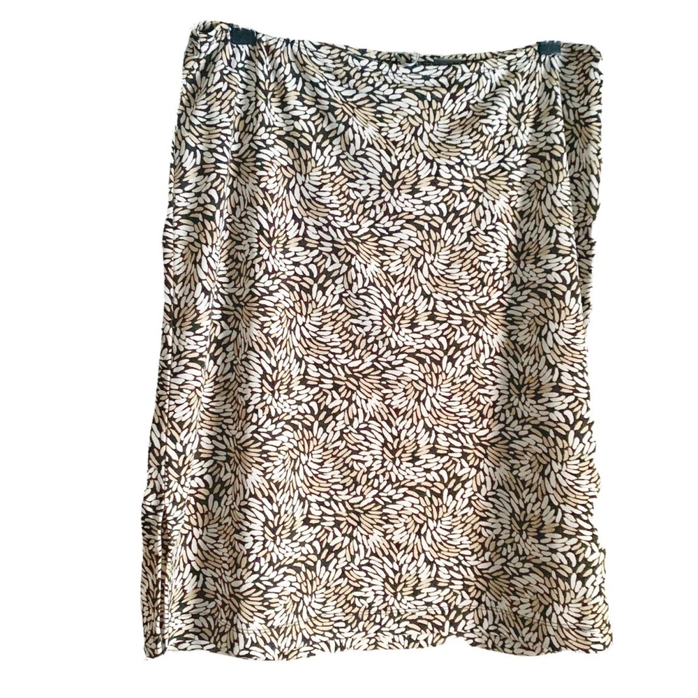 NEW YORK & Co 90s Abstract Floral Petal Pattern Classic Pencil Skirt L